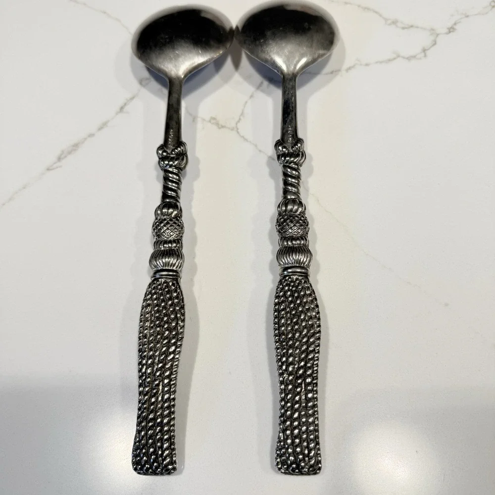 SILEA serving spoon set rope tassel Cartizone pattern 11